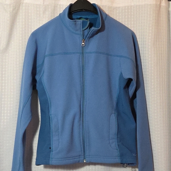 LL Bean Womens Jacket Size M  Blue Color Poly Fleece Lined No. 0 DAR4 - Picture 1 of 7